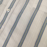markaware REGULAR SHIRTS ORGANIC SUPIMA/BROWN COTTON STRIPE 定価28600円 長袖シャツ ホワイト ブルー メンズ マーカウェア【中古】5-1025M∞