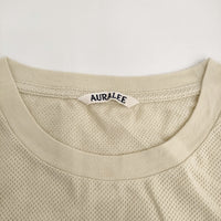 AURALEE COTTON MESH TEE A23ST02CM サイズ5 コットンメッシュ 半袖Ｔシャツ カットソー 23SS ベージュ メンズ オーラリー【中古】5-0713S♪