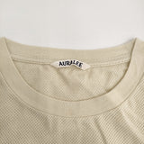 AURALEE COTTON MESH TEE A23ST02CM サイズ5 コットンメッシュ 半袖Ｔシャツ カットソー 23SS ベージュ メンズ オーラリー【中古】5-0713S♪