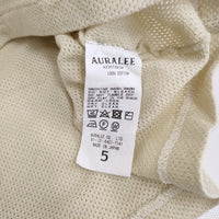 AURALEE COTTON MESH TEE A23ST02CM サイズ5 コットンメッシュ 半袖Ｔシャツ カットソー 23SS ベージュ メンズ オーラリー【中古】5-0713S♪