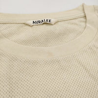 AURALEE COTTON MESH TEE A23ST02CM サイズ5 コットンメッシュ 半袖Ｔシャツ カットソー 23SS ベージュ メンズ オーラリー【中古】5-0713S♪