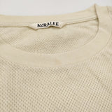 AURALEE COTTON MESH TEE A23ST02CM サイズ5 コットンメッシュ 半袖Ｔシャツ カットソー 23SS ベージュ メンズ オーラリー【中古】5-0713S♪