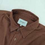 Carhartt WIP L/S Module Script Shirt モジュールスクリプトシャツ 長袖シャツ ブラウン メンズ カーハート【中古】5-1025M∞