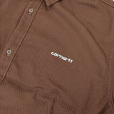 Carhartt WIP L/S Module Script Shirt モジュールスクリプトシャツ 長袖シャツ ブラウン メンズ カーハート【中古】5-1025M∞