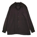 COMOLI レーヨン オープンカラーシャツ サイズ1 Z01-02005 定価41800円 長袖シャツ 24SS ダークブラウン メンズ コモリ【中古】5-0628M♪