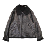 JOURNAL STANDARD フェイクムートン B3 定価31900円 サイズL ジャケット 24AW ブラック メンズ ジャーナルスタンダード【中古】5-1026A♪