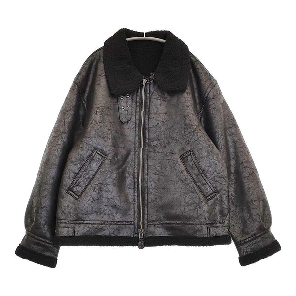 JOURNAL STANDARD フェイクムートン B3 定価31900円 サイズL ジャケット 24AW ブラック メンズ ジャーナルスタンダード【中古】5-1026A♪