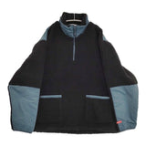 ROIAL リラックスサイジングボアフリーススタンドハーフZIPブルゾン サイズXL 定価17380円 ブルゾン ブラック メンズ ロイアル【中古】5-1103T♪