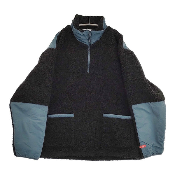 ROIAL リラックスサイジングボアフリーススタンドハーフZIPブルゾン サイズXL 定価17380円 ブルゾン ブラック メンズ ロイアル【中古】5-1103T♪