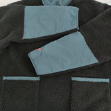 ROIAL リラックスサイジングボアフリーススタンドハーフZIPブルゾン サイズXL 定価17380円 ブルゾン ブラック メンズ ロイアル【中古】5-1103T♪