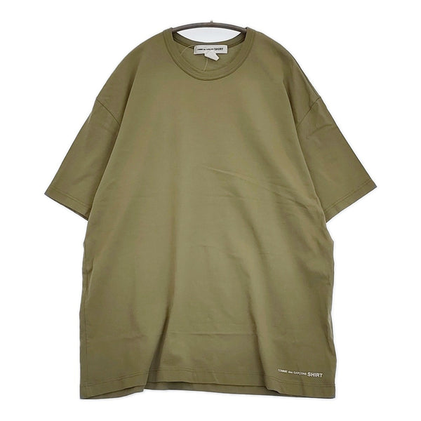 COMME des GARCONS SHIRT FM-T021 トルコ製 サイズM ロゴ 半袖Ｔシャツ カットソー カーキ メンズ コムデギャルソンシャツ【中古】5-0713S♪