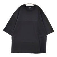 COMME des GARCONS HOMME 綿度詰天竺×他素材MIX パッチワーク AD2023 半袖Ｔシャツ 24SS ブラック メンズ コムデギャルソンオム【中古】5-0628S♪