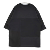 COMME des GARCONS HOMME 綿度詰天竺×他素材MIX パッチワーク AD2023 半袖Ｔシャツ 24SS ブラック メンズ コムデギャルソンオム【中古】5-0628S♪