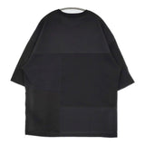 COMME des GARCONS HOMME 綿度詰天竺×他素材MIX パッチワーク AD2023 半袖Ｔシャツ 24SS ブラック メンズ コムデギャルソンオム【中古】5-0628S♪