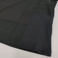 COMME des GARCONS HOMME 綿度詰天竺×他素材MIX パッチワーク AD2023 半袖Ｔシャツ 24SS ブラック メンズ コムデギャルソンオム【中古】5-0628S♪