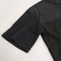 COMME des GARCONS HOMME 綿度詰天竺×他素材MIX パッチワーク AD2023 半袖Ｔシャツ 24SS ブラック メンズ コムデギャルソンオム【中古】5-0628S♪