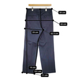 ANSNAM fendart サイズ37 スラックス パンツ ネイビー メンズ アンスナム【中古】5-0628G♪