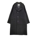 MONKEY TIME リバーメルトンセミダブルロングコート M スーパー120'sウール 定価57860円 23AW ブラック メンズ モンキータイム【中古】5-1103A