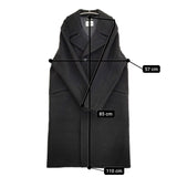 MONKEY TIME リバーメルトンセミダブルロングコート M スーパー120'sウール 定価57860円 23AW ブラック メンズ モンキータイム【中古】5-1103A