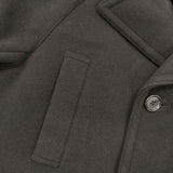 MONKEY TIME リバーメルトンセミダブルロングコート M スーパー120'sウール 定価57860円 23AW ブラック メンズ モンキータイム【中古】5-1103A