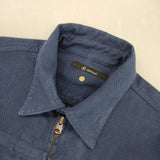 Johnbull ジップアップブルゾン 製品染め ジャケット ネイビー メンズ ジョンブル【中古】5-1119M∞