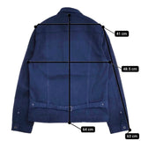 Johnbull ジップアップブルゾン 製品染め ジャケット ネイビー メンズ ジョンブル【中古】5-1119M∞