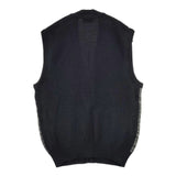 KENZO 刺繍 ウールナイロン ノースリーブニット ベスト グレー メンズ ケンゾー【中古】5-1119T∞