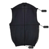 KENZO 刺繍 ウールナイロン ノースリーブニット ベスト グレー メンズ ケンゾー【中古】5-1119T∞