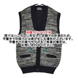 KENZO 刺繍 ウールナイロン ノースリーブニット ベスト グレー メンズ ケンゾー【中古】5-1119T∞