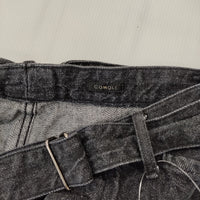 COMOLI ベルテッドパンツ V01-03001 サイズ1 デニムパンツ ブラック メンズ コモリ【中古】5-0710G♪