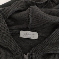 Yohji Yamamoto POUR HOMME ダメージ加工 ニットパーカー HS-K81-987 パーカー 24SS ブラック メンズ ヨウジヤマモトプールオム【中古】5-0710M♪