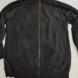 Yohji Yamamoto POUR HOMME ダメージ加工 ニットパーカー HS-K81-987 パーカー 24SS ブラック メンズ ヨウジヤマモトプールオム【中古】5-0710M♪