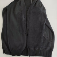 Yohji Yamamoto POUR HOMME ダメージ加工 ニットパーカー HS-K81-987 パーカー 24SS ブラック メンズ ヨウジヤマモトプールオム【中古】5-0710M♪