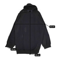 Yohji Yamamoto POUR HOMME ダメージ加工 ニットパーカー HS-K81-987 パーカー 24SS ブラック メンズ ヨウジヤマモトプールオム【中古】5-0710M♪