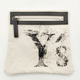 Y's KASURE POUCH S 小物入れ YB-A04-091 ポーチ 24AW ホワイト ブラック レディース ワイズ/Yohji【中古】5-0813G∞