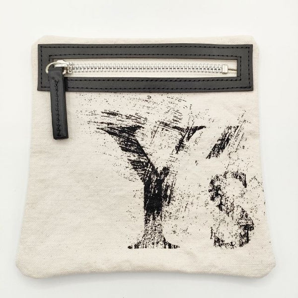 Y's KASURE POUCH S 小物入れ YB-A04-091 ポーチ 24AW ホワイト ブラック レディース ワイズ/Yohji【中古】5-0813G∞