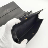 ARTS&SCIENCE Jabara long walle 蛇腹ロングウオレット レザー 革 長財布 ブラック レディース アーツ&サイエンス【中古】5-0813G∞