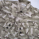 DIM MAK バックプリント カモフラ 迷彩 ミリタリーシャツジャケット コットン ジャケット カーキ メンズ ディムマック【中古】5-1119M∞