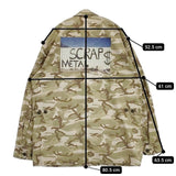 DIM MAK バックプリント カモフラ 迷彩 ミリタリーシャツジャケット コットン ジャケット カーキ メンズ ディムマック【中古】5-1119M∞