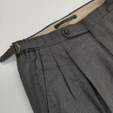 MOVER GARMENTS 2tuck Regular Model 2タック テーパード スラックス パンツ チャコールグレー メンズ ムーバーガーメンツ【中古】5-1120T∞