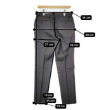 MOVER GARMENTS 2tuck Regular Model 2タック テーパード スラックス パンツ チャコールグレー メンズ ムーバーガーメンツ【中古】5-1120T∞