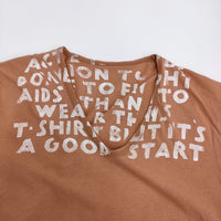 MARTIN MARGIELA 初期 エイズT オリゾンティ 333-37250 Vネック 半袖Ｔシャツ カットソー オレンジ メンズ マルタンマルジェラ【中古】5-0806S♪