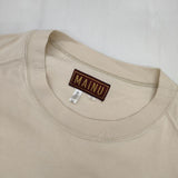 MAINU Emergency Crew Neck ラグラン オーバーサイズ 長袖Ｔシャツ カットソー ロンＴ ベージュ メンズ マイヌ【中古】5-1119M∞