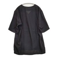 bukht NO COLLAR CUBA SHIRTS B-82210 サイズ2/L ピンタック ノーカラー 半袖シャツ ブラック メンズ ブフト【中古】5-0806S♪