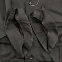 bukht NO COLLAR CUBA SHIRTS B-82210 サイズ2/L ピンタック ノーカラー 半袖シャツ ブラック メンズ ブフト【中古】5-0806S♪