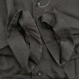 bukht NO COLLAR CUBA SHIRTS B-82210 サイズ2/L ピンタック ノーカラー 半袖シャツ ブラック メンズ ブフト【中古】5-0806S♪