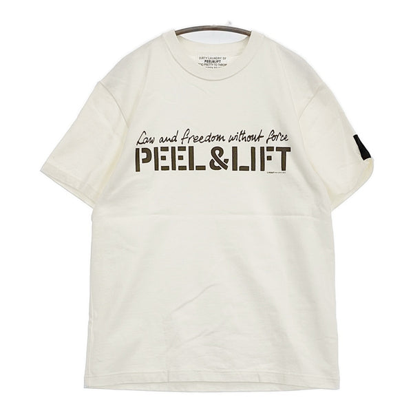 PEEL&LIFT PL23-T001 プリント サイズL 半袖Ｔシャツ カットソー ホワイト メンズ ピールアンドリフト【中古】5-0806S♪