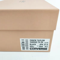 CONVERSE ADDICT 新品 CHUCK TAYLOR CANVAS TX OX オールスター チェックテーラー サイズ27cm ローカット スニーカー ブラック メンズ コンバースアディクト【中古】5-0819G◎