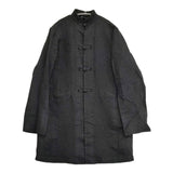 BLACK COMME des GARCONS チャイナコート ジャガード ポリエステル 染色加工 1J-J012 AD2012 ブラック メンズ ブラックコムデギャルソン【中古】5-1103T♪