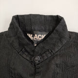 BLACK COMME des GARCONS チャイナコート ジャガード ポリエステル 染色加工 1J-J012 AD2012 ブラック メンズ ブラックコムデギャルソン【中古】5-1103T♪
